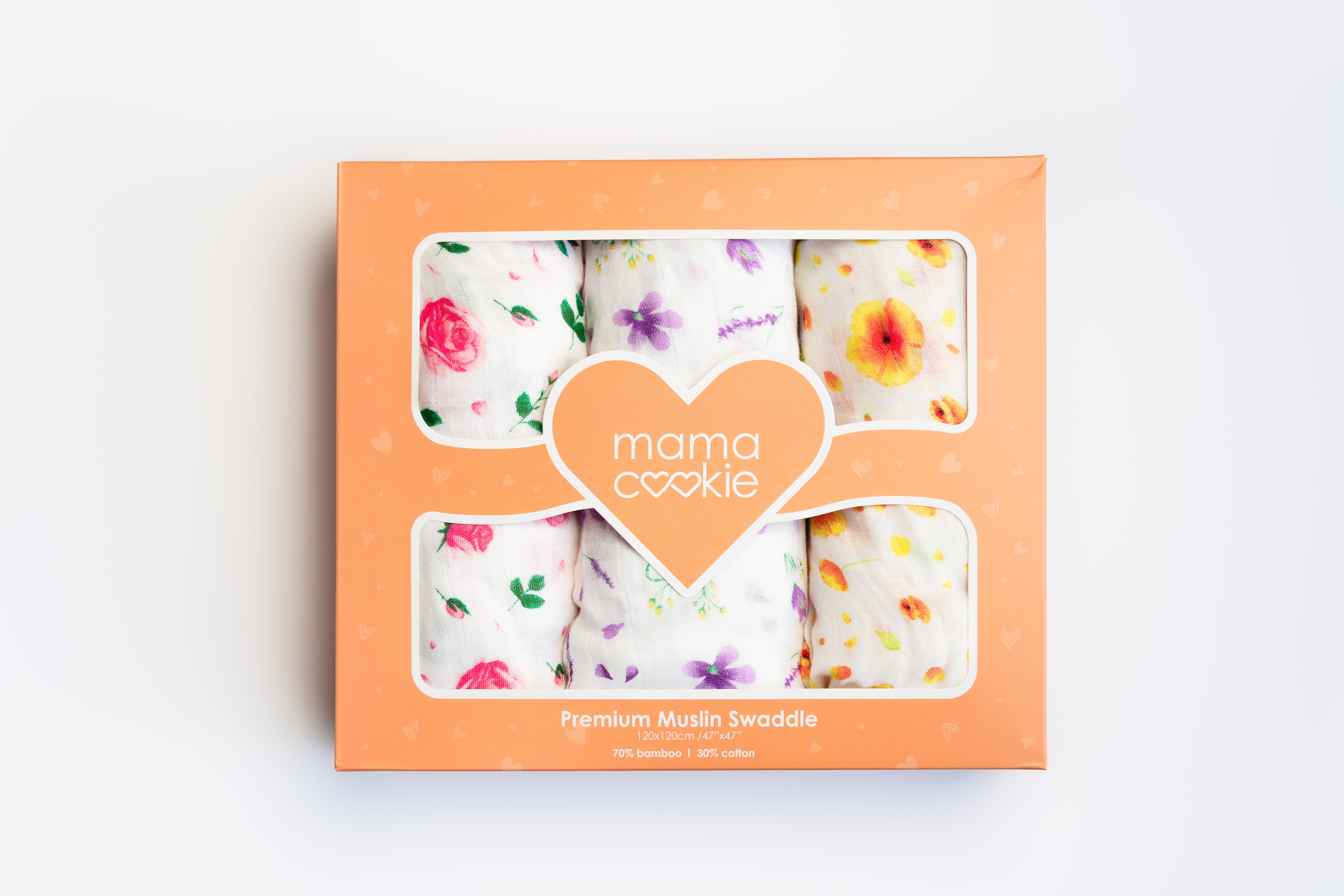 Floral Mama Cookie bamboo muslin swaddle blanket set photo 1