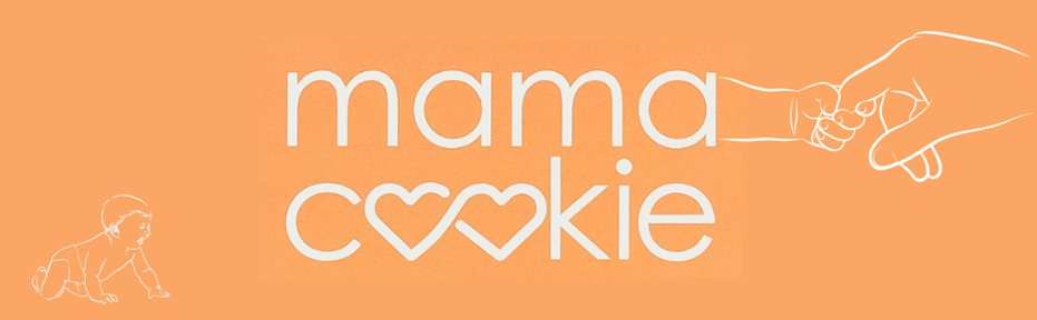 Mama Cookie brand mark with parent and baby hands
